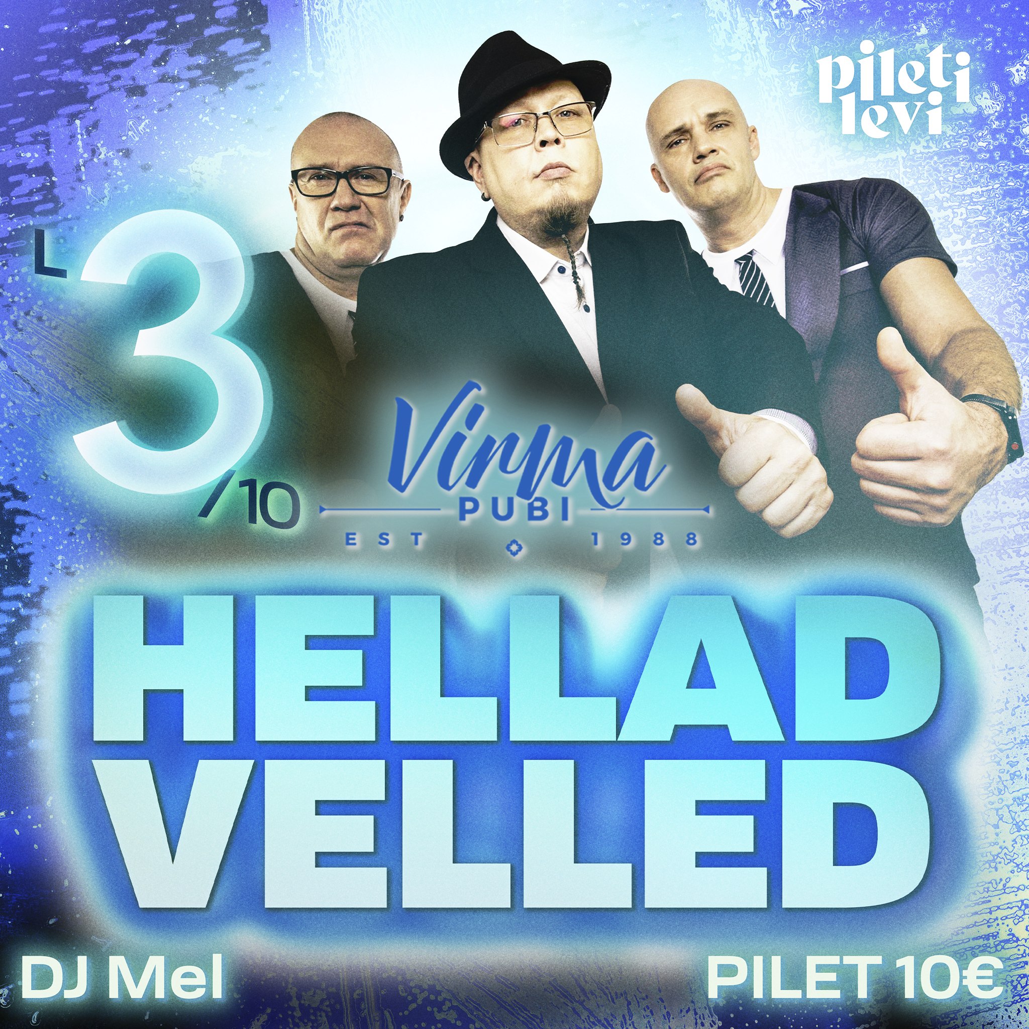 Hellad Velled kontsert Virma Pubi 3. oktoober Rakveres