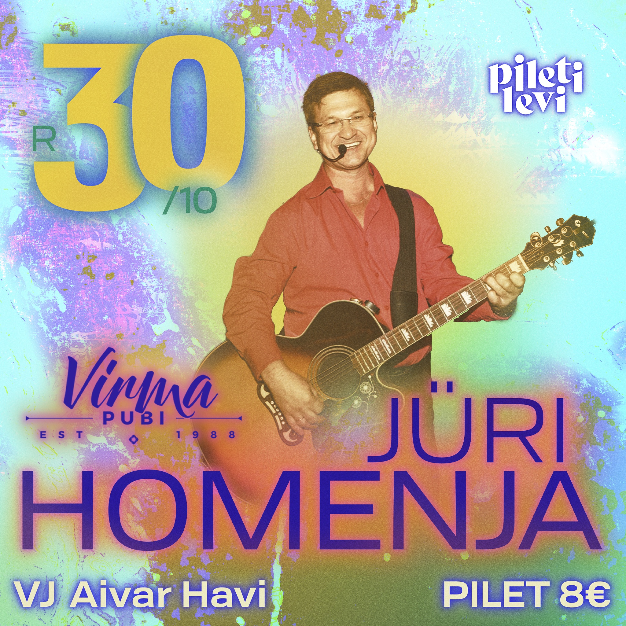 Jüri Homenja kontsert Rakvere Virma Pubis 30.oktoober